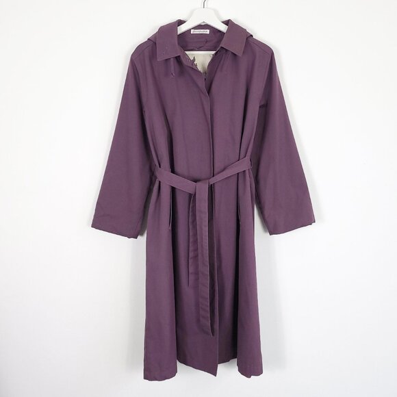 Vintage Purple Classic Trench Coat - Picture 9 of 9